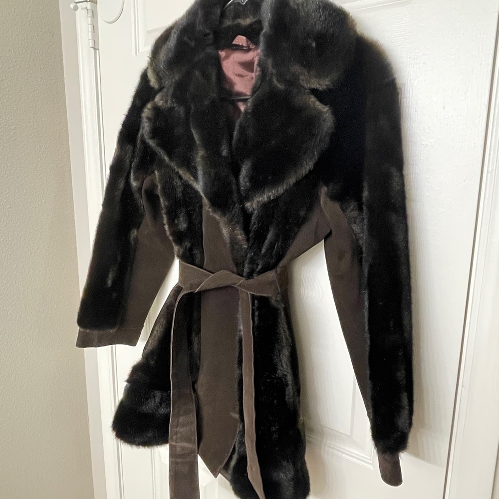Tissavel of France Dark Brown Teddy Jacket - Picture 3 of 14